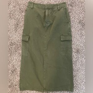 Madewell Green Cargo Skirt